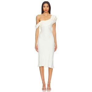LPA VANIA MIDI DRESS IN IVORY